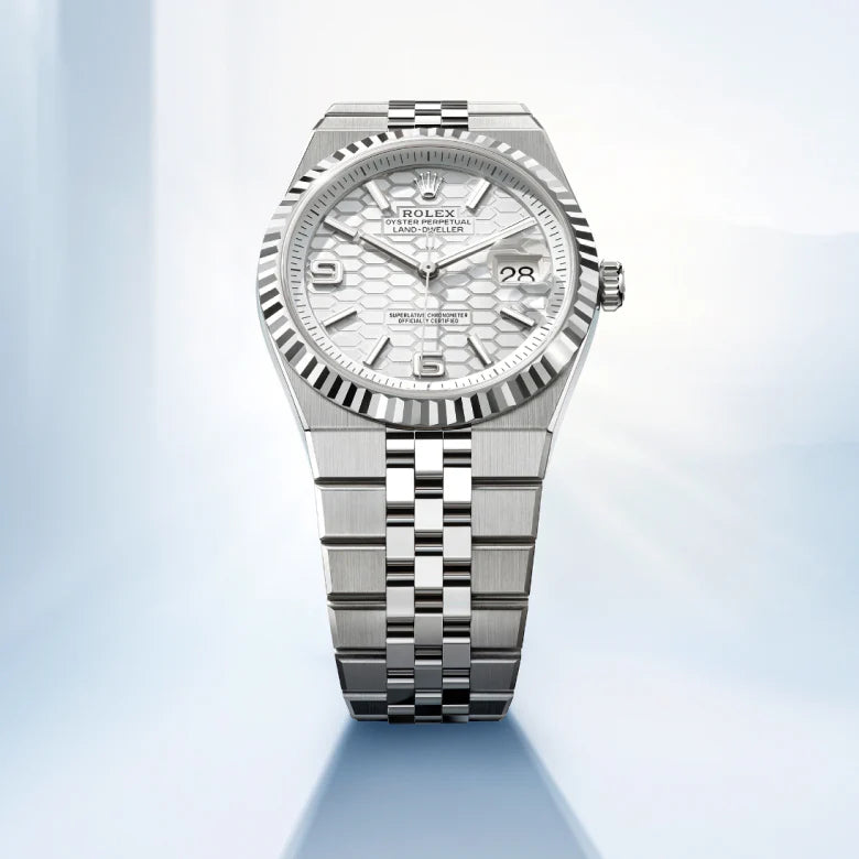 Close-up view of a Rolex timepiece