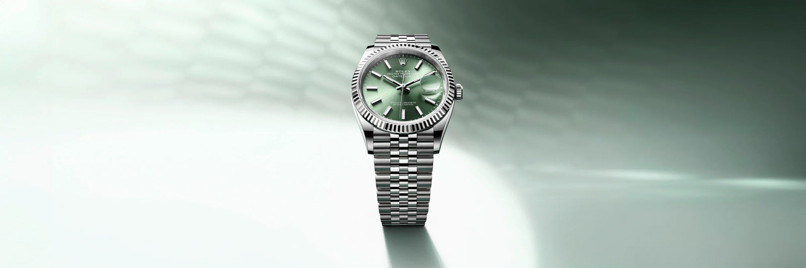 Close-up view of a Rolex timepiece