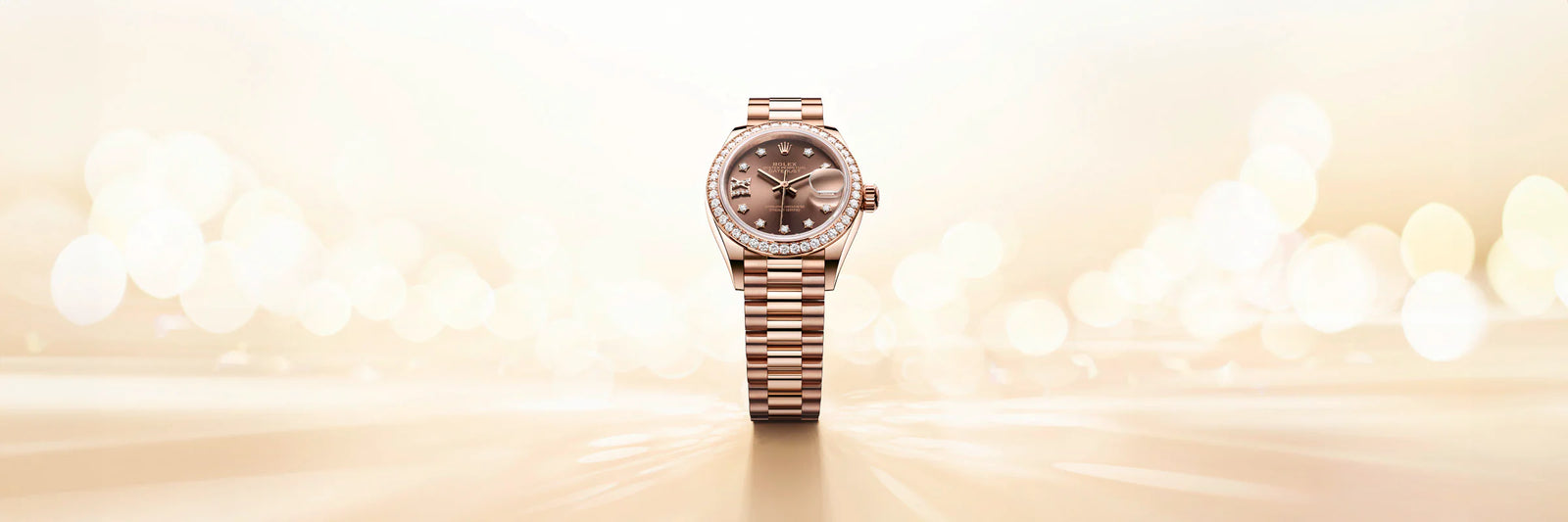 Close-up view of a Rolex timepiece