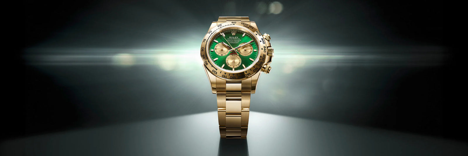 Close-up view of a Rolex timepiece