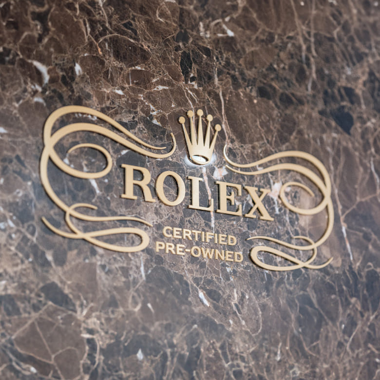 Close-up view of a Rolex timepiece